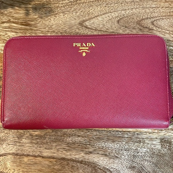 Pink Prada Saffiano Leather Organizer - Picture 10 of 12